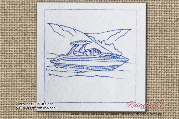 Bowrider Boat Redwork: A Designer's Review for Boutique Sweatshirts
