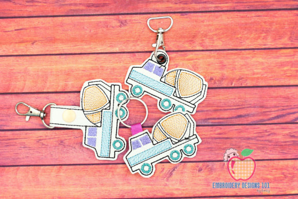 Cement Mixer Truck ITH Key Fob Pattern