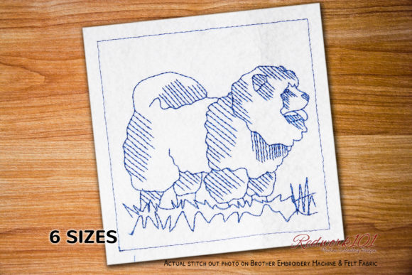 Chow Chow Dog Embroidery
