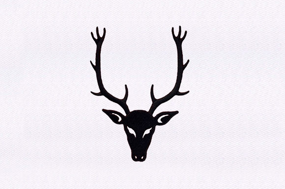 Deer Silhouette Embroidery Design