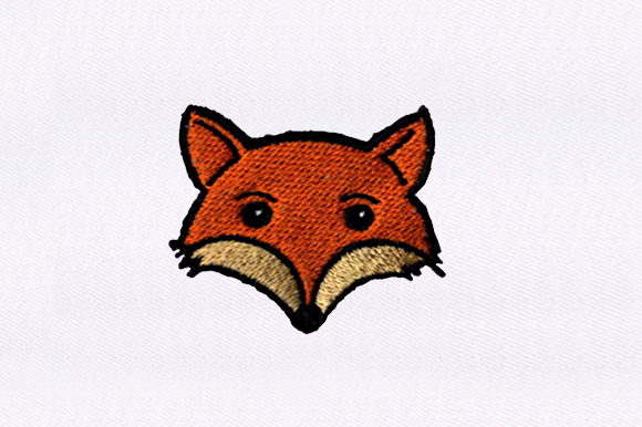 Fox Face Embroidery Design