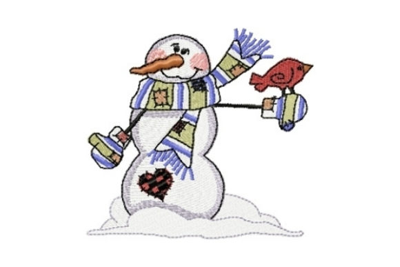 Snowman Bertie: A Winter Embroidery Gem